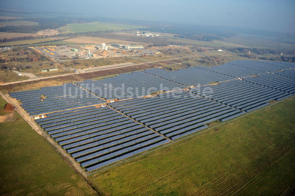 Werneuchen von oben - Solaranlagenfeld Werneuchen