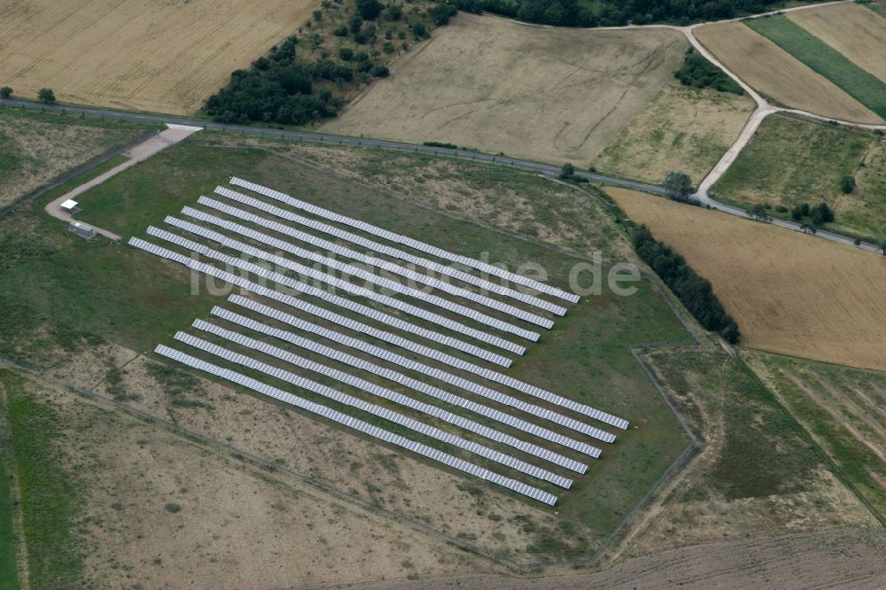 Bad Kreuznach von oben - Solarfeld in Bad Kreuznach im Bundesland Rheinland-Pfalz