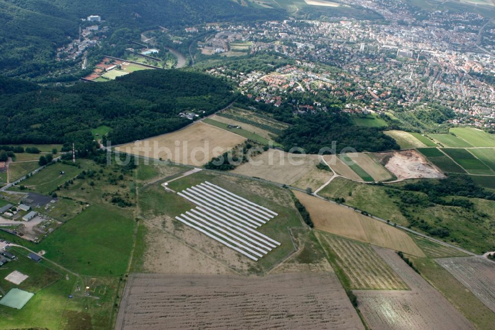 Bad Kreuznach aus der Vogelperspektive: Solarfeld in Bad Kreuznach im Bundesland Rheinland-Pfalz