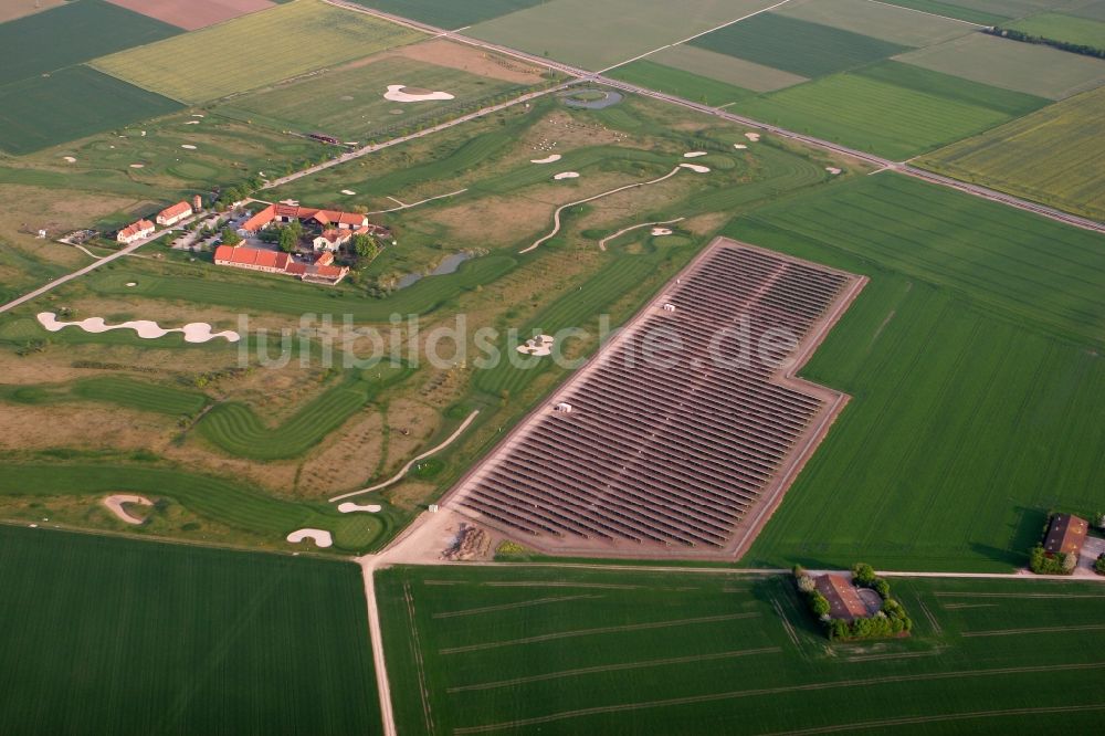 Riedstadt von oben - Solarfeld bei Riedstadt im Bundesland Hessen