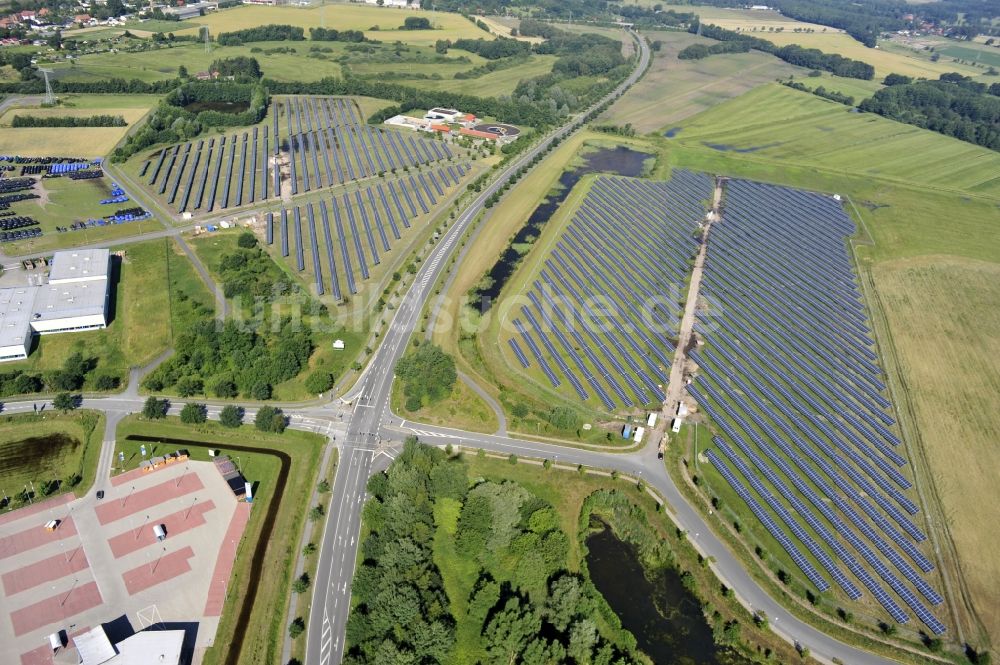 Boizenburg von oben - Solarfeld, Solarpark bzw. Photovoltaikanlage in Boizenburg/Elbe im Bundesland Mecklenburg-Vorpommern