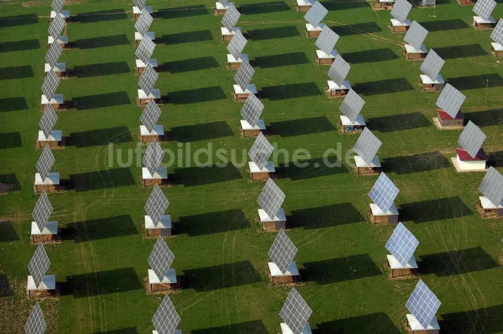 Luftbild BALLSTÄDT - Solarfelder der Solarparc Aktiengesellschaft südlich von Ballstädt in Thüringen