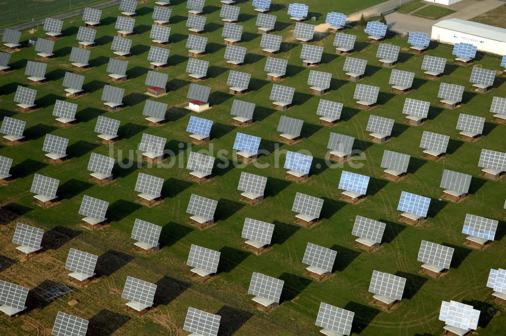 Luftbild BALLSTÄDT - Solarfelder der Solarparc Aktiengesellschaft südlich von Ballstädt in Thüringen