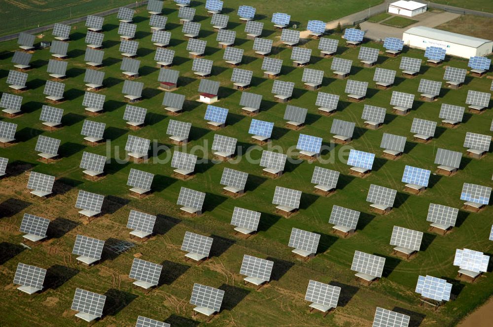 Luftbild BALLSTÄDT - Solarfelder der Solarparc Aktiengesellschaft südlich von Ballstädt in Thüringen