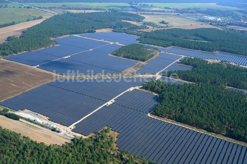 Luftbild Schiebsdorf - Solarkraftwerk und Photovoltaik- Anlagen in Schiebsdorf im Bundesland Brandenburg, Deutschland