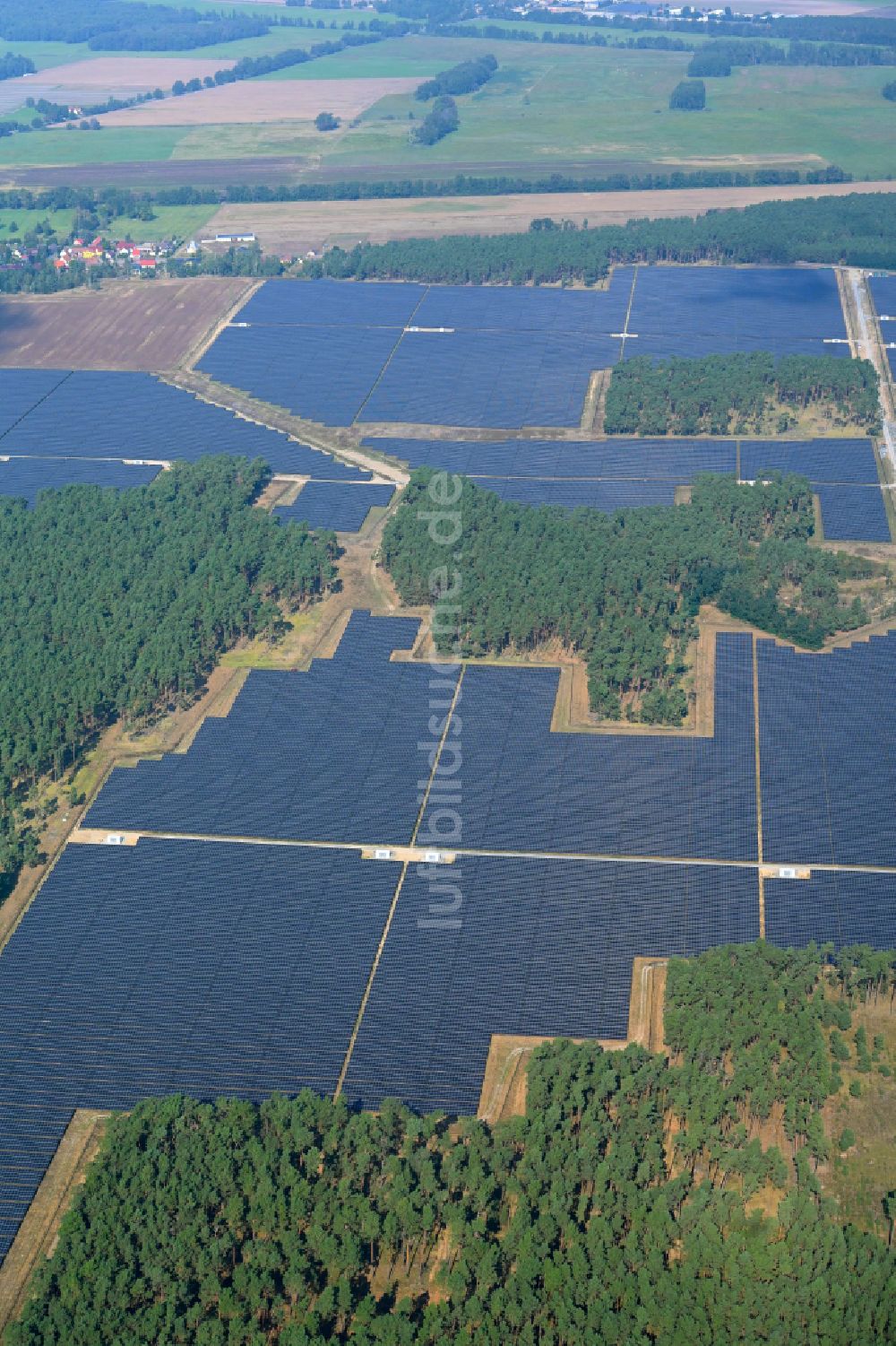 Luftbild Schiebsdorf - Solarkraftwerk und Photovoltaik- Anlagen in Schiebsdorf im Bundesland Brandenburg, Deutschland