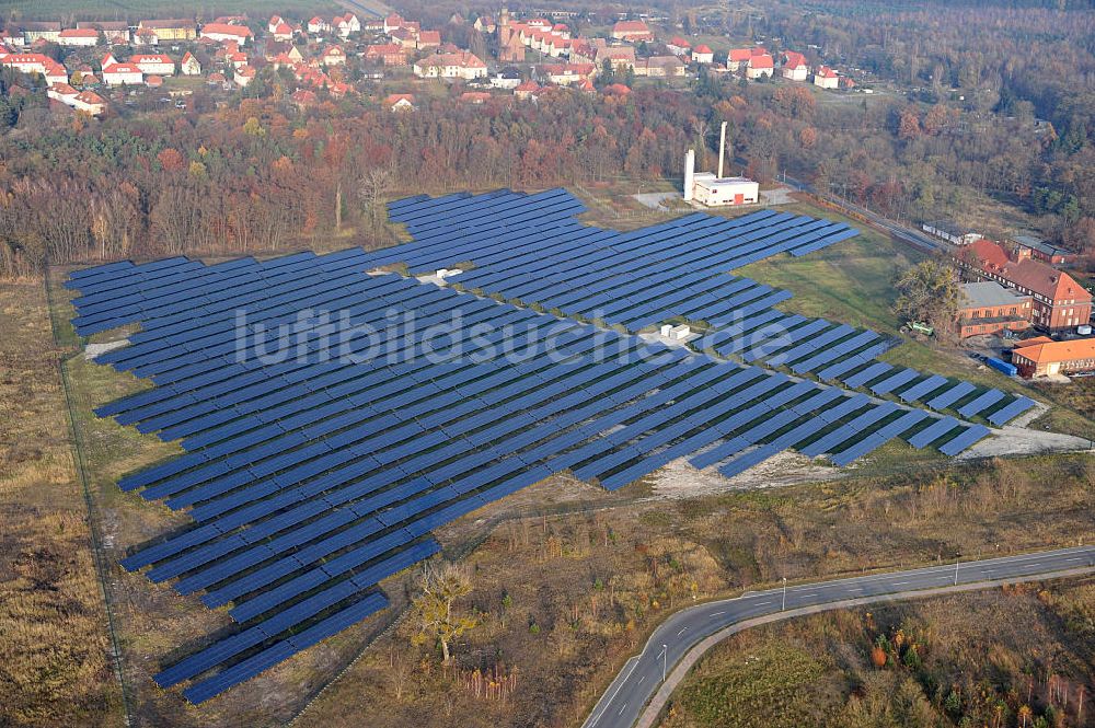 Luftbild Laubusch - Solarkraftwerk der Solarwerk Laubusch GmbH in Sachsen