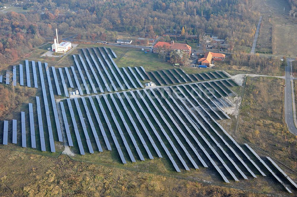 Laubusch aus der Vogelperspektive: Solarkraftwerk der Solarwerk Laubusch GmbH in Sachsen