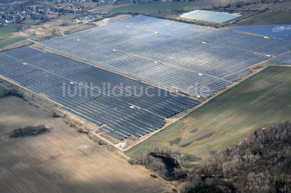 Luftaufnahme Ahrensfelde OT Eiche - Solarpark Ahrensfelde OT Eiche