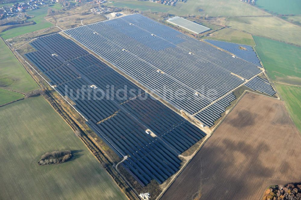 Ahrensfelde OT Eiche von oben - Solarpark Ahrensfelde OT Eiche