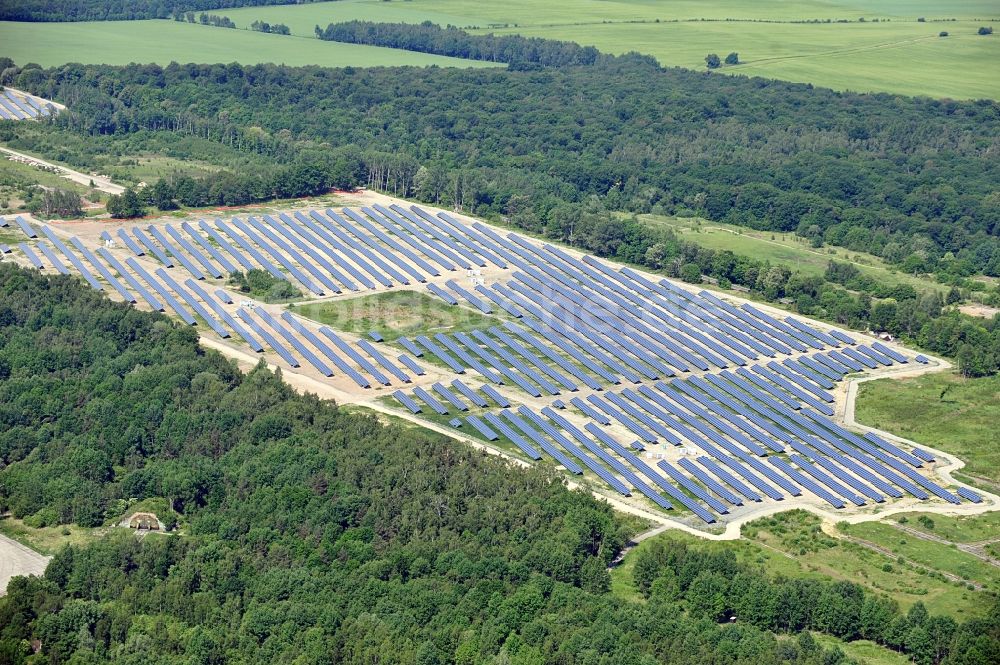 Allstedt von oben - Solarpark Allstedt in Sachsen-Anhalt