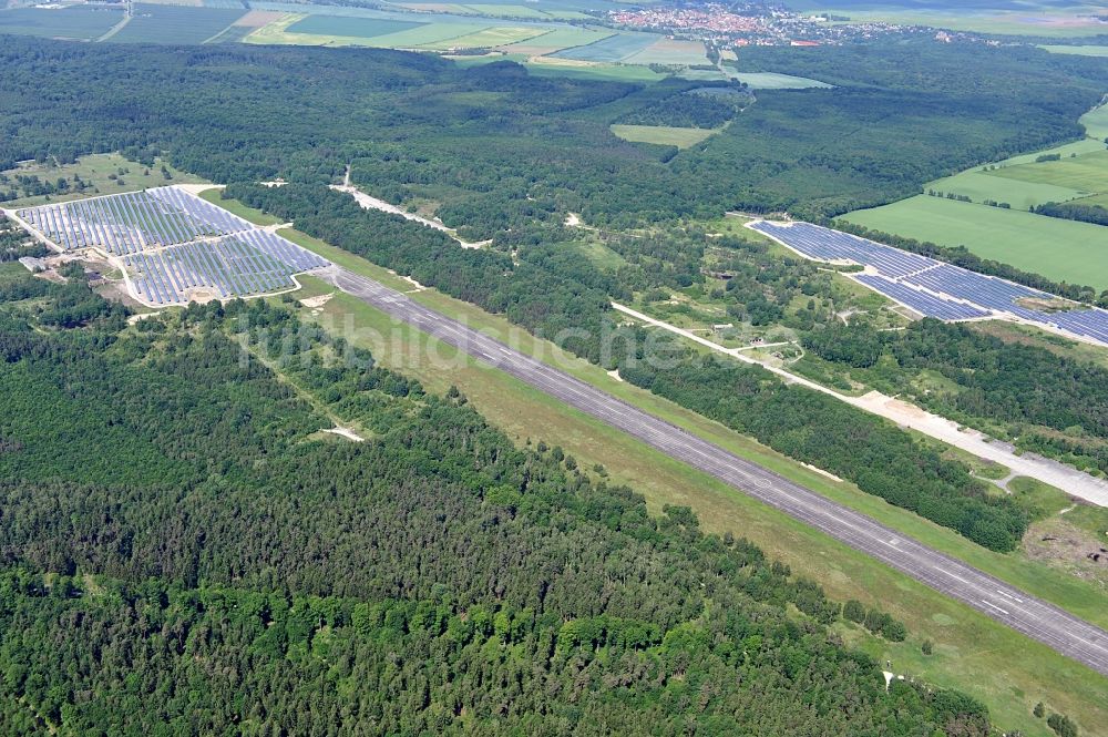 Allstedt von oben - Solarpark Allstedt in Sachsen-Anhalt