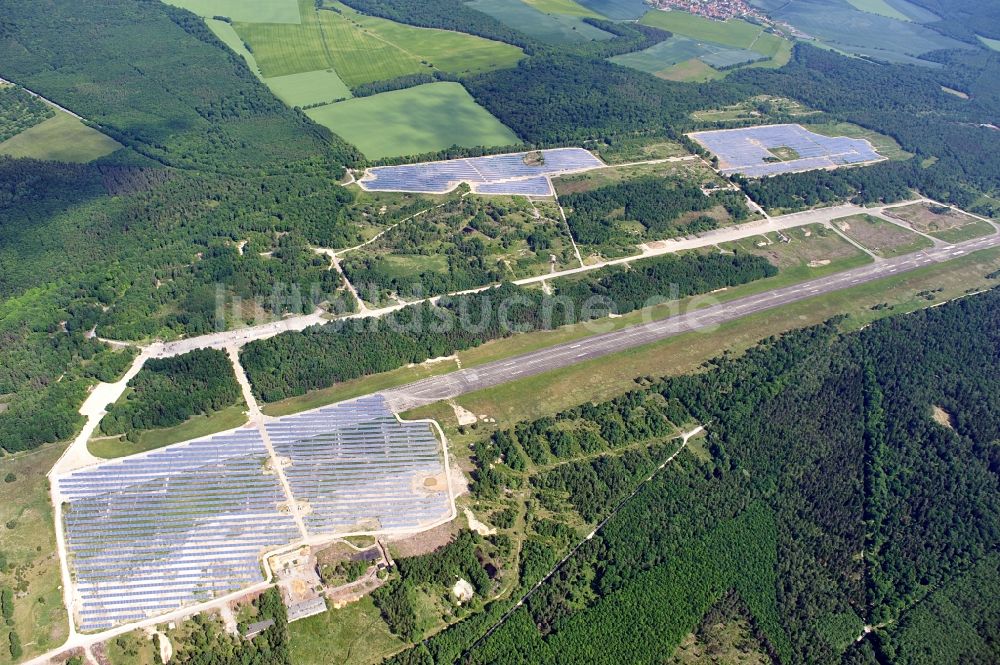 Allstedt von oben - Solarpark Allstedt in Sachsen-Anhalt