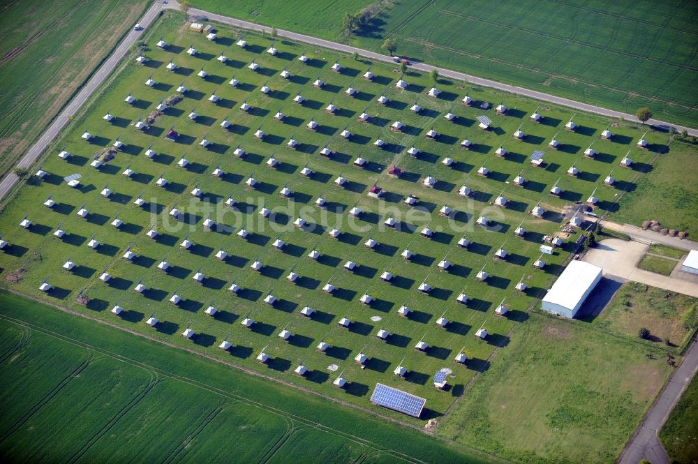 Luftbild Ballstädt - Solarpark bei Ballstädt im Bundesland Thüringen