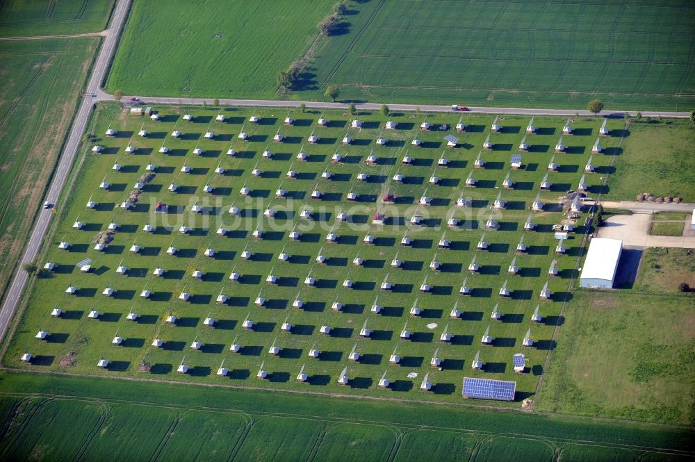 Luftaufnahme Ballstädt - Solarpark bei Ballstädt im Bundesland Thüringen