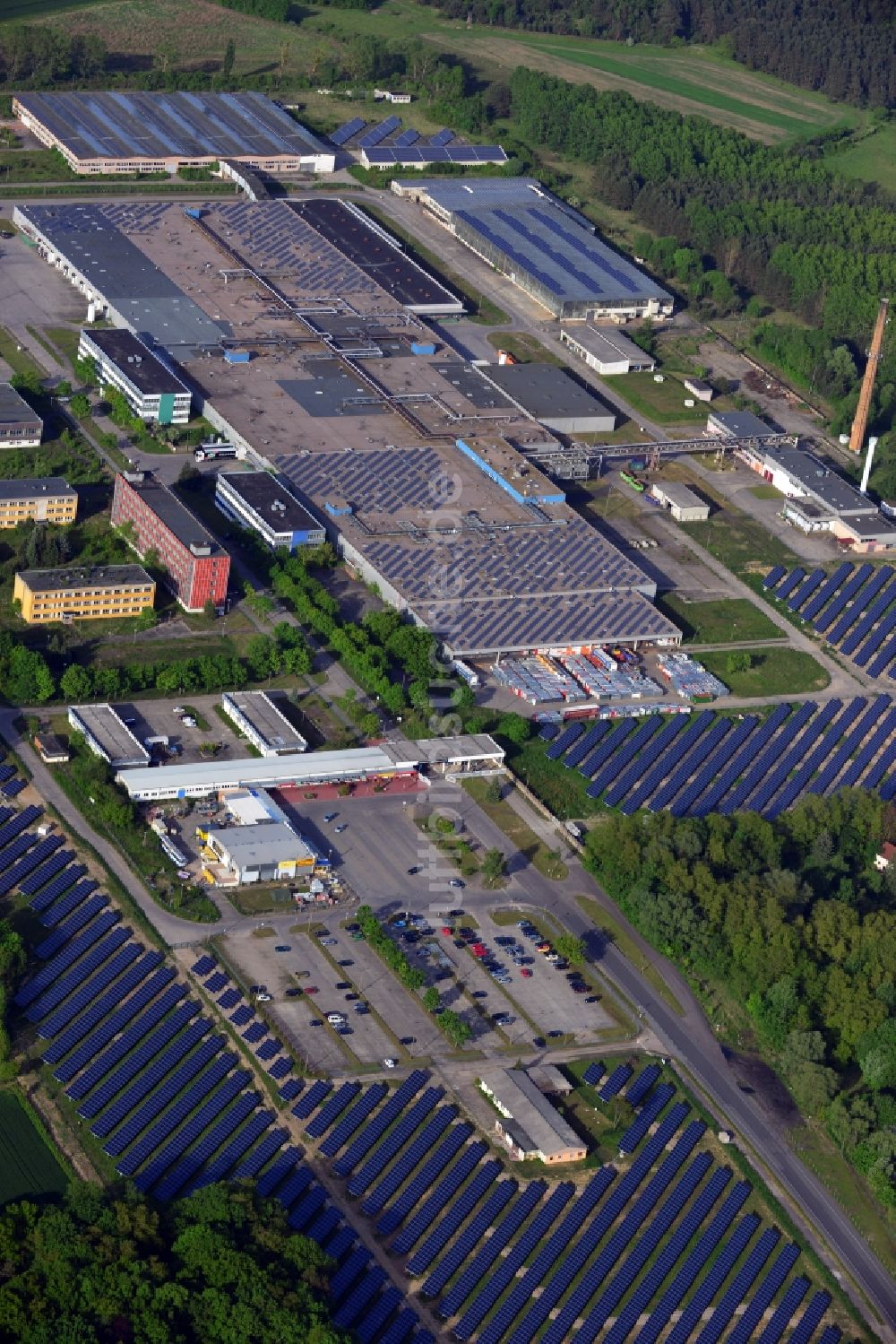 Britz von oben - Solarpark in Britz ( bei Eberswalde ) im Bundesland Brandenburg