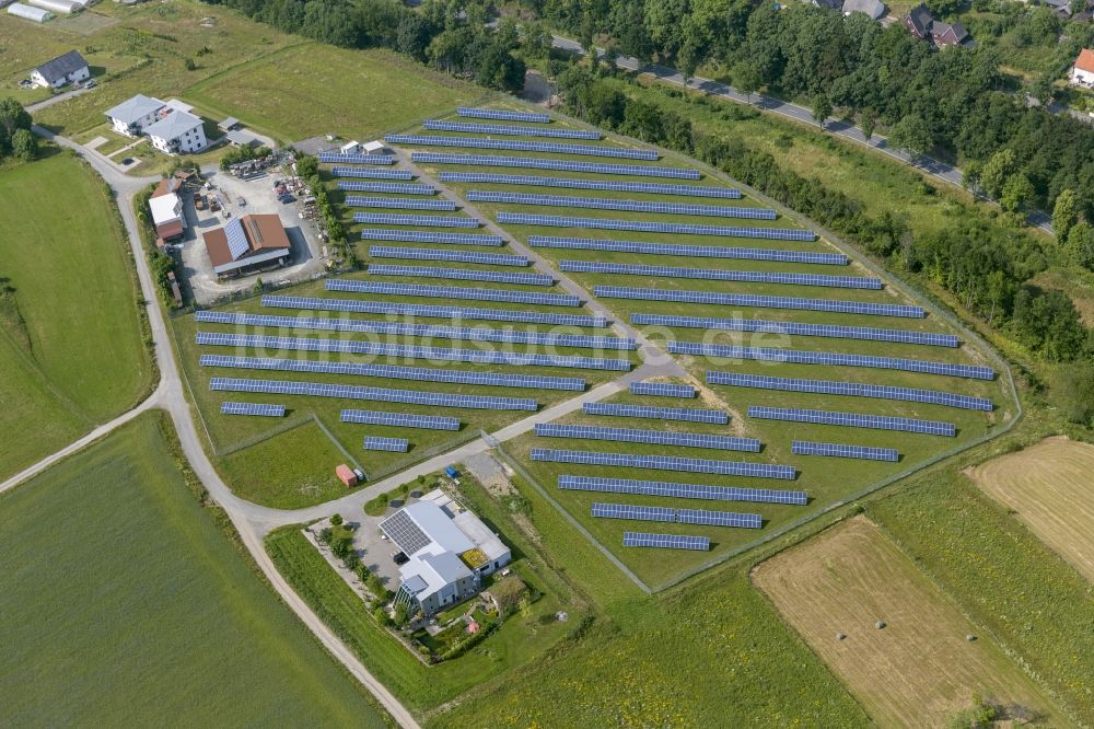 Luftaufnahme Bromskirchen - Solarpark Bromskirchen in Hessen