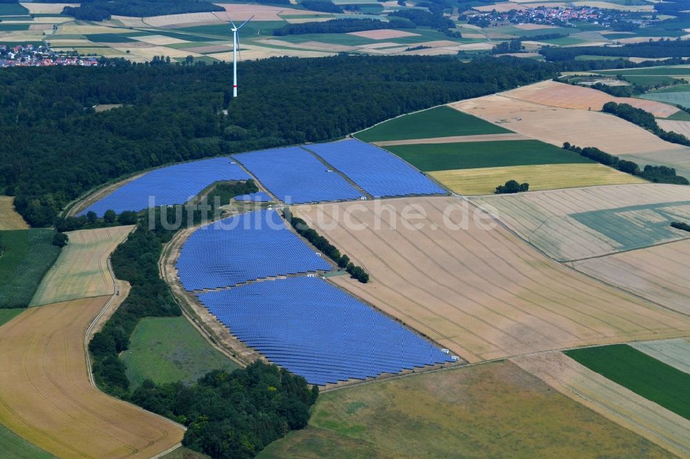 Luftbild Berolzheim - Solarpark bzw. Solarkraftwerk in Berolzheim im Bundesland Baden-Württemberg, Deutschland