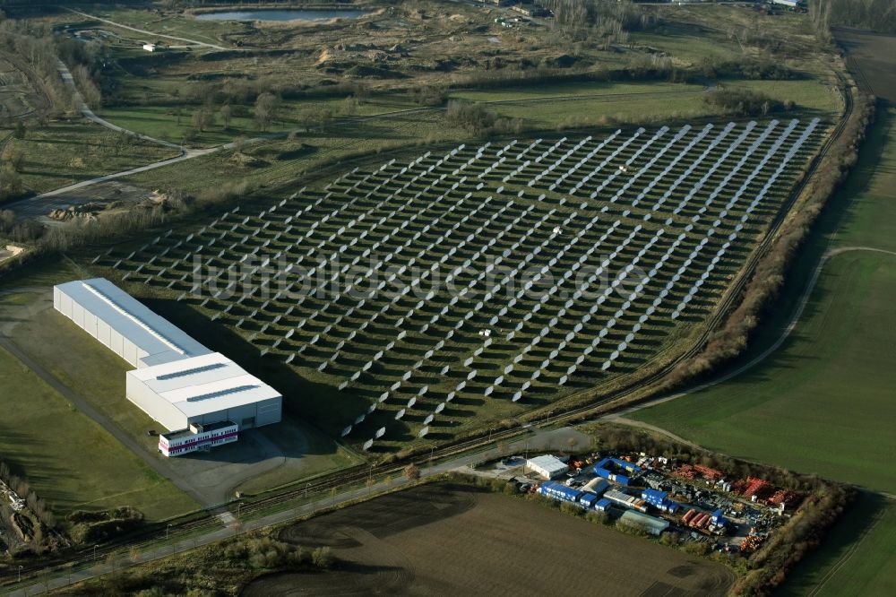 Luftbild Rüdersdorf - Solarpark bzw. Solarkraftwerk Eichenstraße in Rüdersdorf im Bundesland Brandenburg