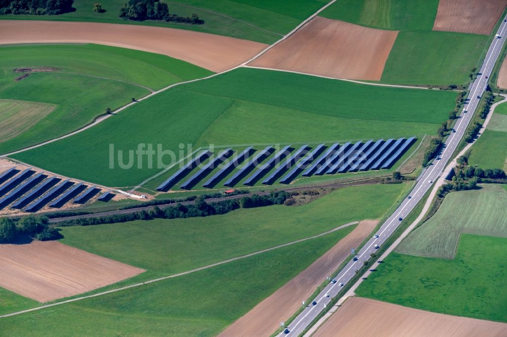 Löffingen von oben - Solarpark bzw. Solarkraftwerk in Löffingen im Bundesland Baden-Württemberg, Deutschland