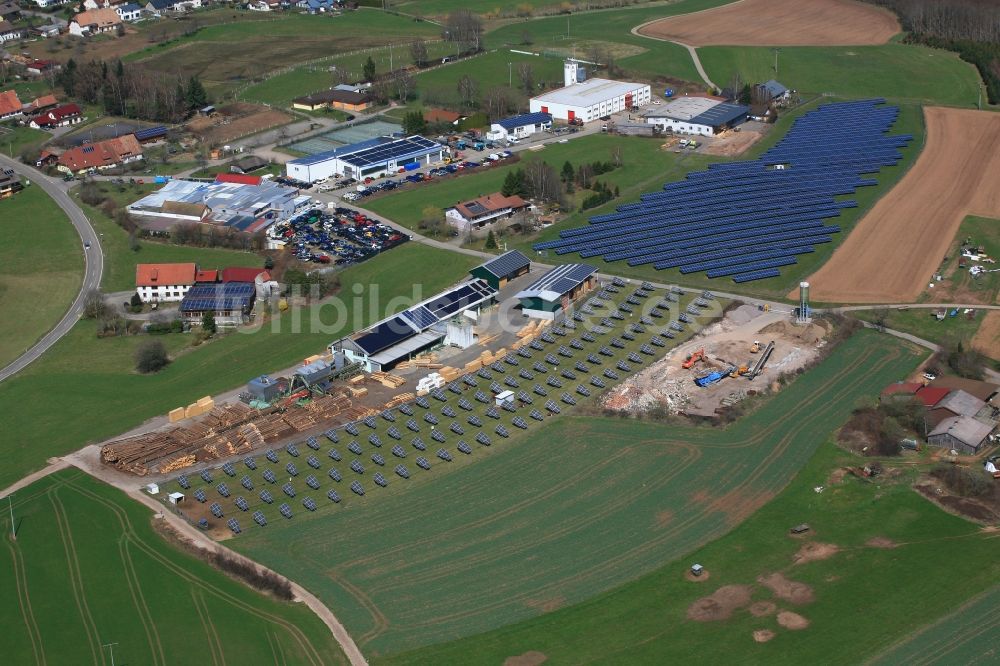 Luftbild Murg - Solarpark bzw. Solarkraftwerk in Ortsteil Hänner von Murg im Bundesland Baden-Württemberg, Deutschland