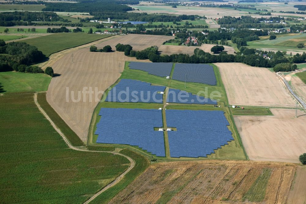 Luftaufnahme Otterwisch - Solarpark bzw. Solarkraftwerk in Otterwisch im Bundesland Sachsen