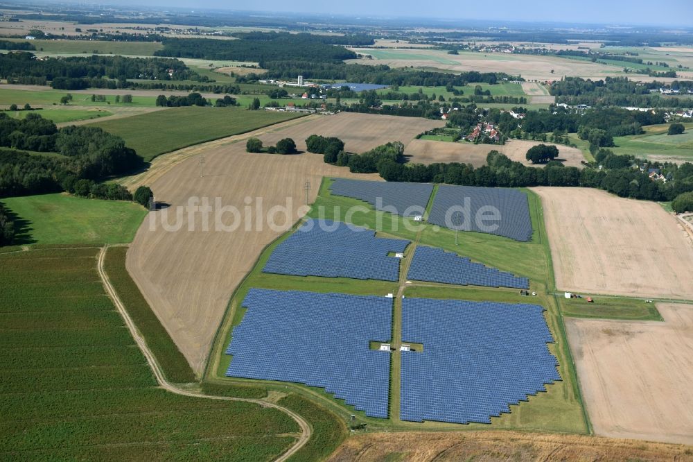 Otterwisch von oben - Solarpark bzw. Solarkraftwerk in Otterwisch im Bundesland Sachsen