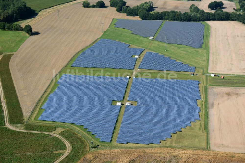 Luftbild Otterwisch - Solarpark bzw. Solarkraftwerk in Otterwisch im Bundesland Sachsen