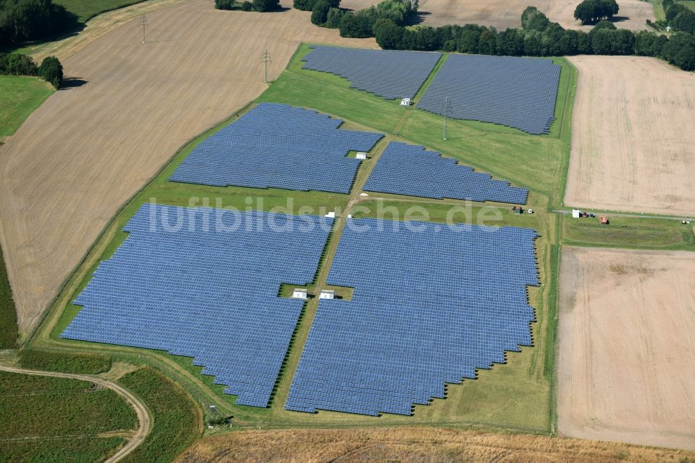 Luftaufnahme Otterwisch - Solarpark bzw. Solarkraftwerk in Otterwisch im Bundesland Sachsen