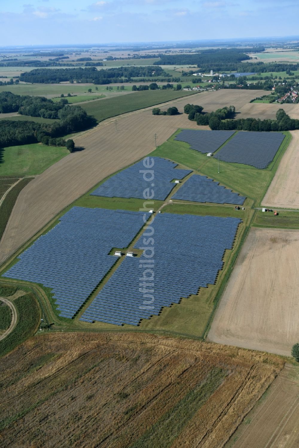 Luftbild Otterwisch - Solarpark bzw. Solarkraftwerk in Otterwisch im Bundesland Sachsen