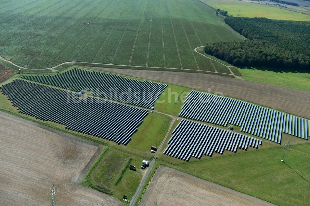 Otterwisch von oben - Solarpark bzw. Solarkraftwerk in Otterwisch im Bundesland Sachsen