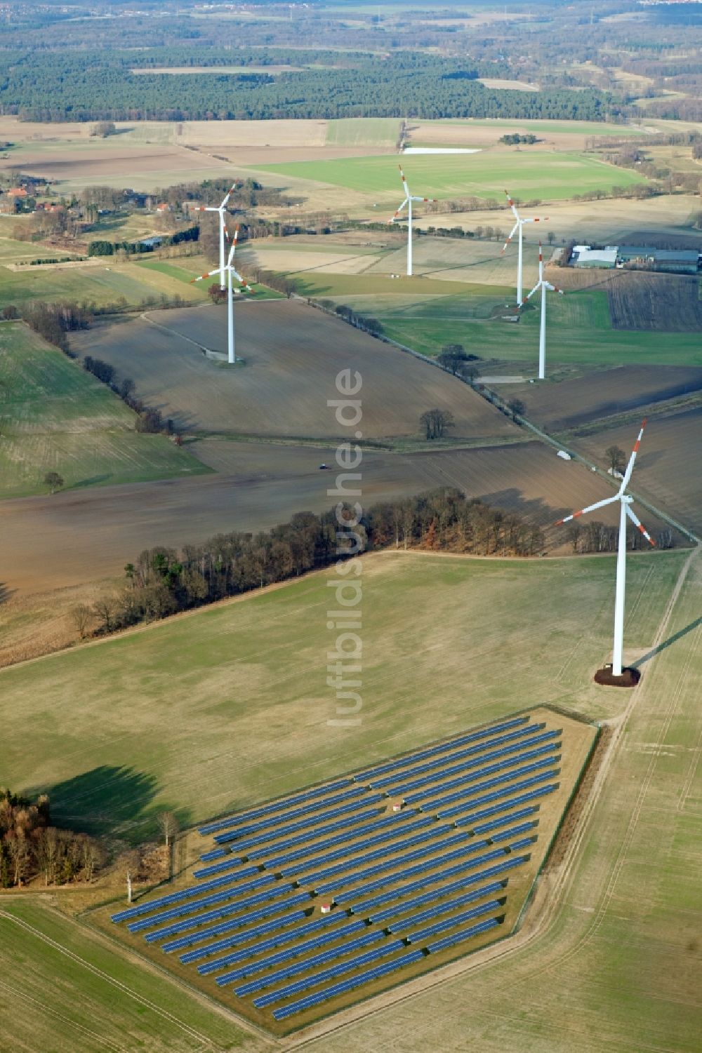 Luftaufnahme Südergellersen - Solarpark bzw. Solarkraftwerk in Südergellersen im Bundesland Niedersachsen