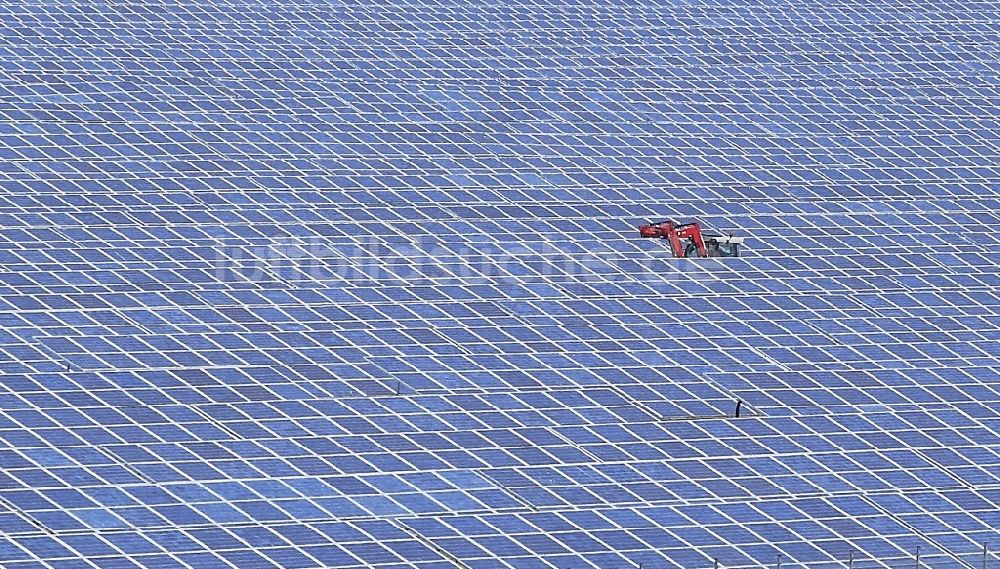 Luftaufnahme Werneuchen - Solarpark bzw. Solarkraftwerk in Werneuchen im Bundesland Brandenburg