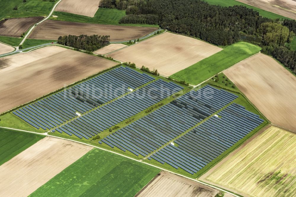 Luftbild Wolframs-Eschenbach - Solarpark bzw. Solarkraftwerk in Wolframs-Eschenbach im Bundesland Bayern, Deutschland