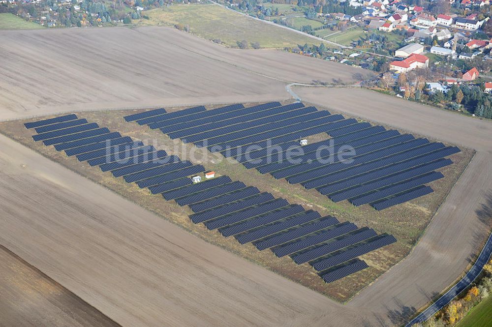 Finsterwalde von oben - Solarpark Finsterwalde Drößiger Straße in Finsterwalde / Brandenburg