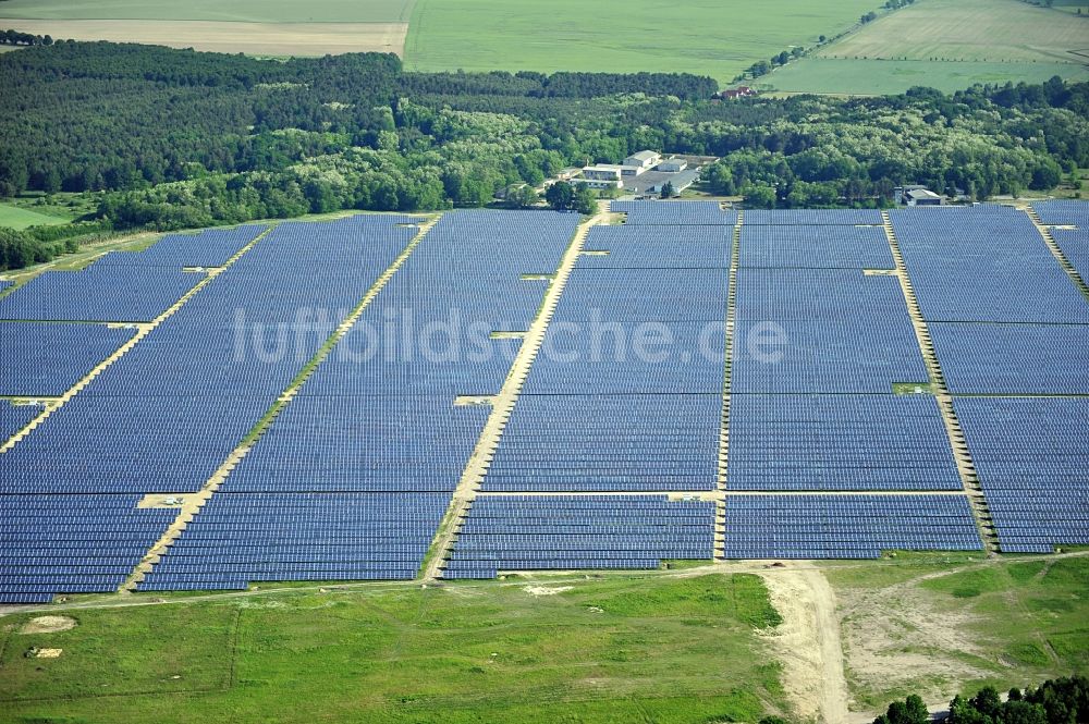 Luftaufnahme Fürstenwalde / Spree - Solarpark Fürstenwalde im Bundesland Brandenburg