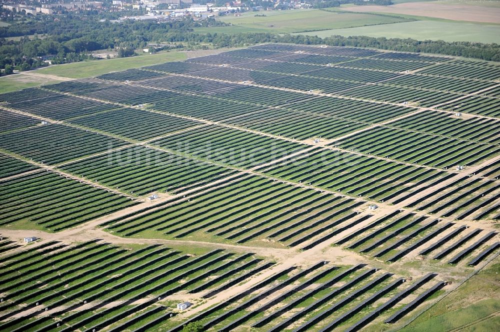 Luftbild Fürstenwalde / Spree - Solarpark Fürstenwalde im Bundesland Brandenburg