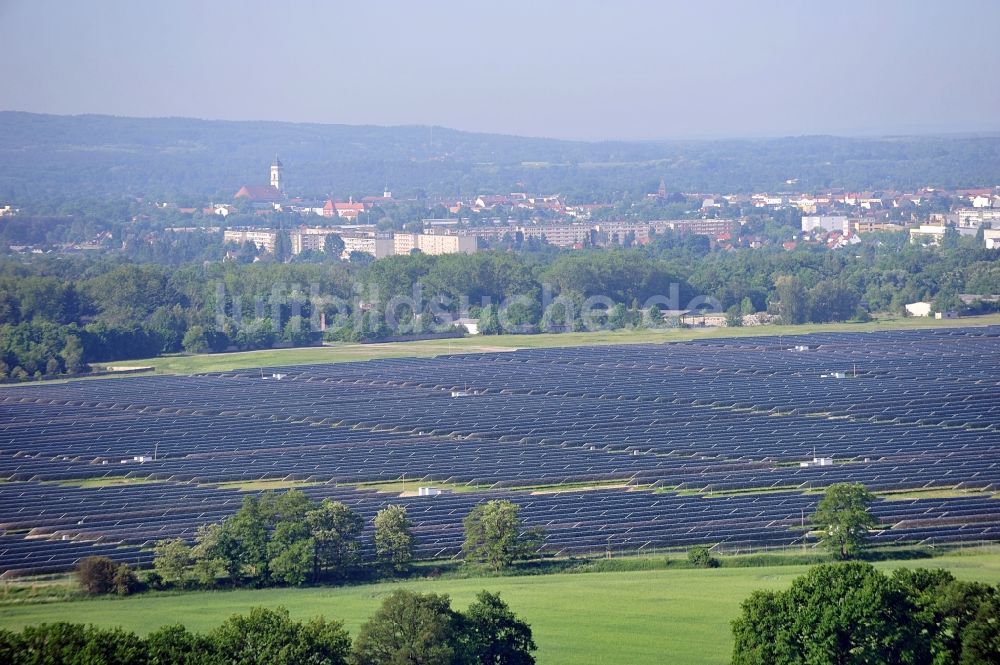 Luftaufnahme Fürstenwalde / Spree - Solarpark Fürstenwalde im Bundesland Brandenburg