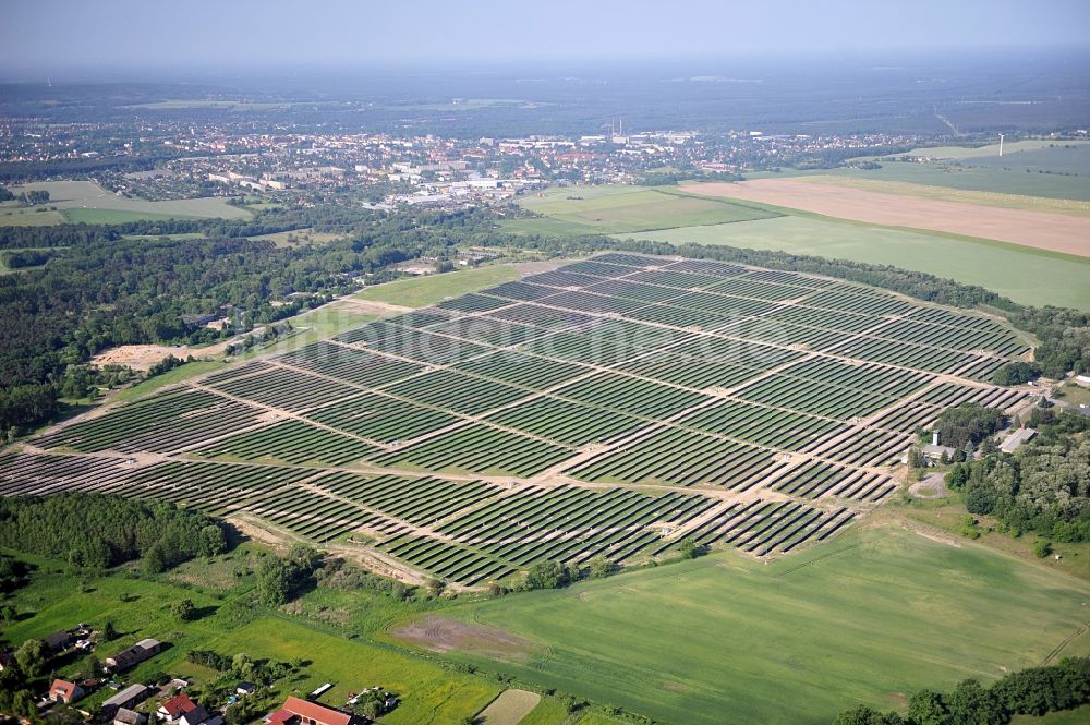 Luftbild Fürstenwalde / Spree - Solarpark Fürstenwalde im Bundesland Brandenburg