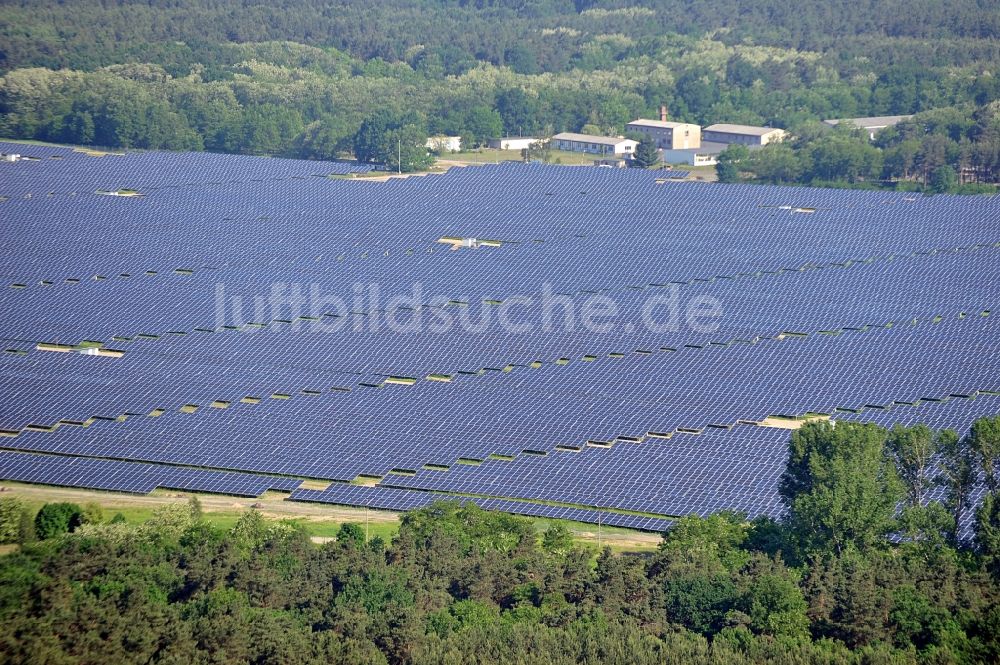 Luftbild Fürstenwalde / Spree - Solarpark Fürstenwalde im Bundesland Brandenburg