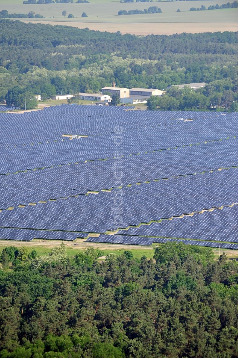 Luftaufnahme Fürstenwalde / Spree - Solarpark Fürstenwalde im Bundesland Brandenburg