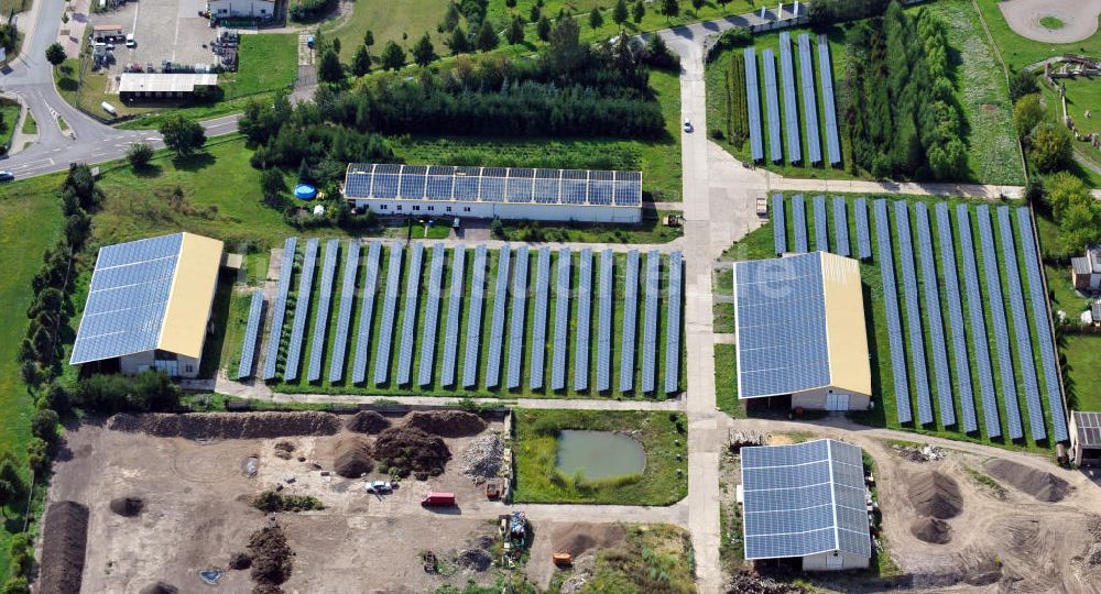 Bad Langensalza aus der Vogelperspektive: Solarpark Am Katzenstieg in Bad Langensalza, Thüringen