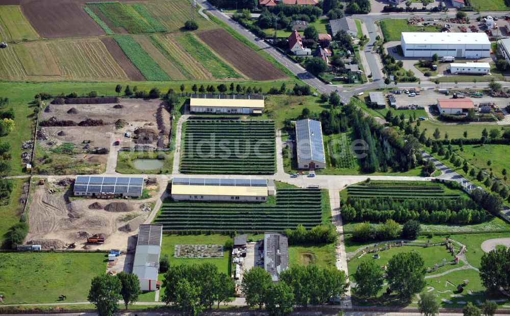 Bad Langensalza aus der Vogelperspektive: Solarpark Am Katzenstieg in Bad Langensalza, Thüringen