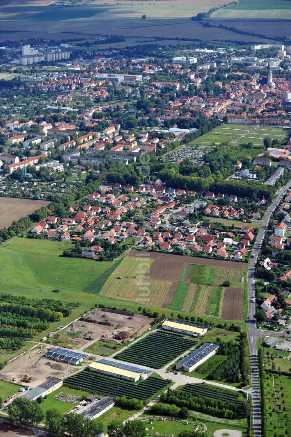 Luftaufnahme Bad Langensalza - Solarpark Am Katzenstieg in Bad Langensalza, Thüringen