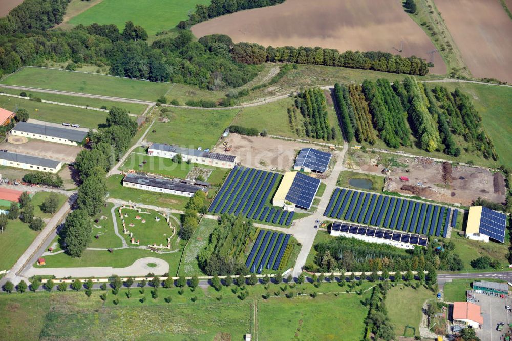 Bad Langensalza aus der Vogelperspektive: Solarpark Am Katzenstieg in Bad Langensalza, Thüringen