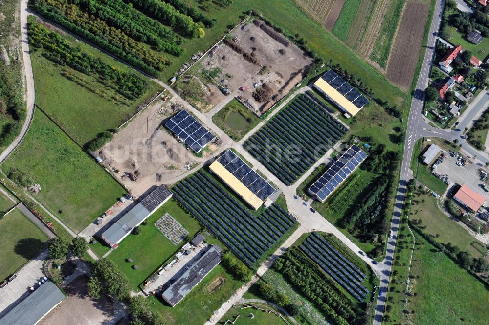 Luftaufnahme Bad Langensalza - Solarpark Am Katzenstieg in Bad Langensalza, Thüringen