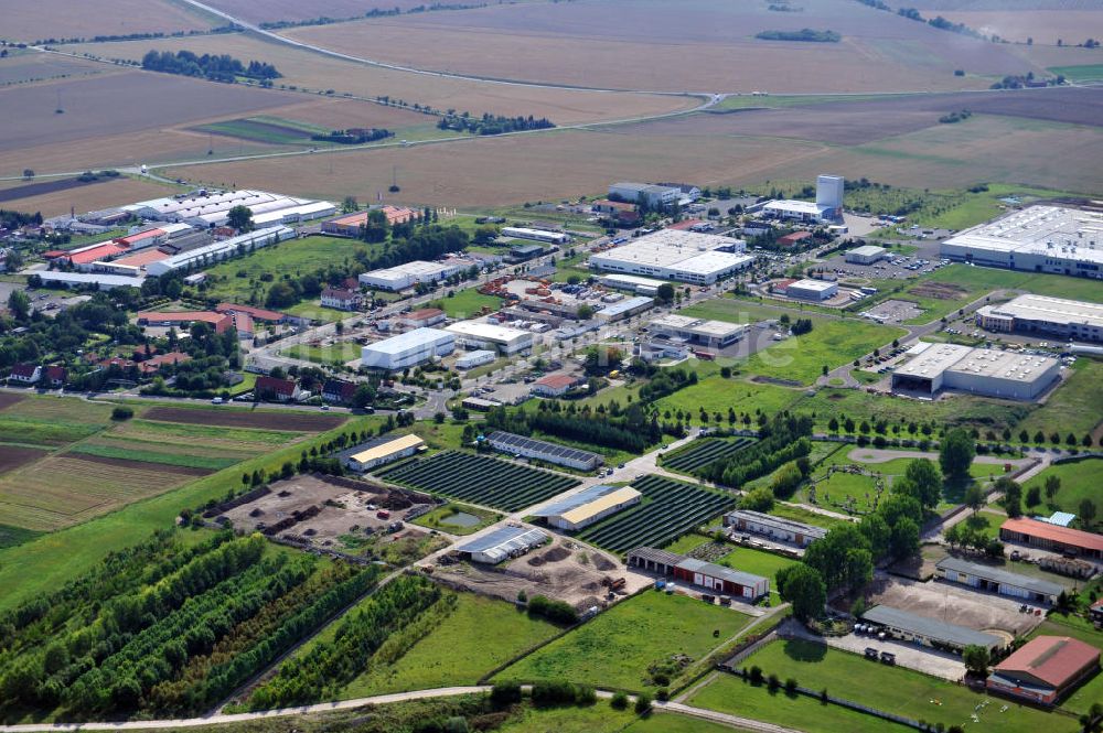 Bad Langensalza aus der Vogelperspektive: Solarpark Am Katzenstieg in Bad Langensalza, Thüringen