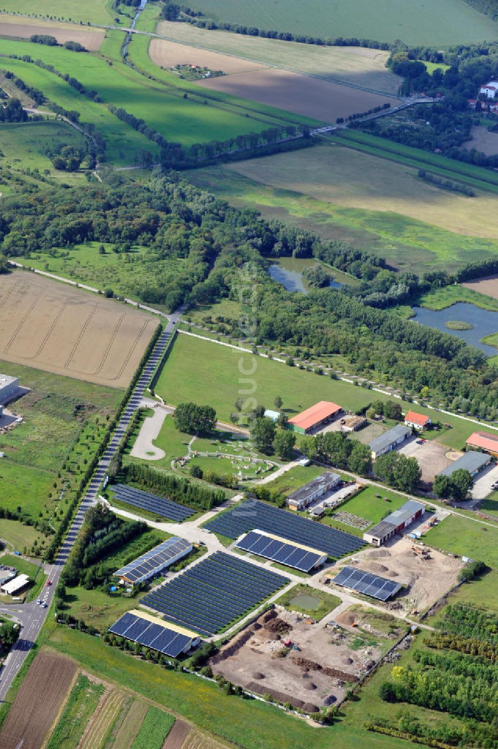 Luftbild Bad Langensalza - Solarpark Am Katzenstieg in Bad Langensalza, Thüringen