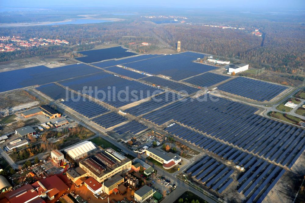 Luftaufnahme Lauta - Solarpark Lauta in Sachsen