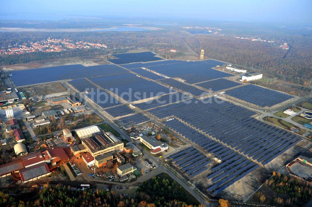 Lauta von oben - Solarpark Lauta in Sachsen